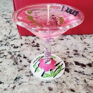 Lolita Girlfriends Rule pink mini martini candle